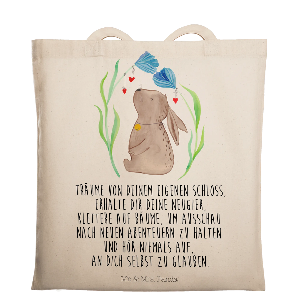 Tragetasche Hase Blume Beuteltasche, Beutel, Einkaufstasche, Jutebeutel, Stoffbeutel, Tasche, Shopper, Umhängetasche, Strandtasche, Schultertasche, Stofftasche, Tragetasche, Badetasche, Jutetasche, Einkaufstüte, Laptoptasche, Ostern, Osterhase, Ostergeschenke, Osternest, Osterdeko, Geschenke zu Ostern, Ostern Geschenk, Ostergeschenke Kinder, Ostern Kinder, Hase, Kaninchen, Kind, Taufe, Taufgeschenk, Geburt, Schwangerschaft, erstes Kind, Kindergeburtstag, Geburtstag, Hoffnung, Träume