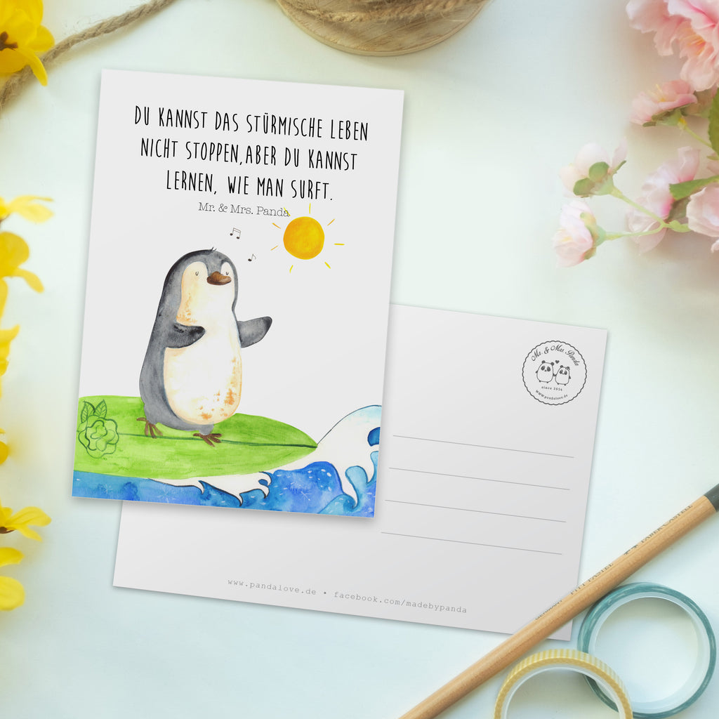 Postkarte Pinguin Surfer Postkarte, Karte, Geschenkkarte, Grußkarte, Einladung, Ansichtskarte, Geburtstagskarte, Einladungskarte, Dankeskarte, Ansichtskarten, Einladung Geburtstag, Einladungskarten Geburtstag, Pinguin, Pinguine, surfen, Surfer, Hawaii, Urlaub, Wellen, Wellen reiten, Portugal