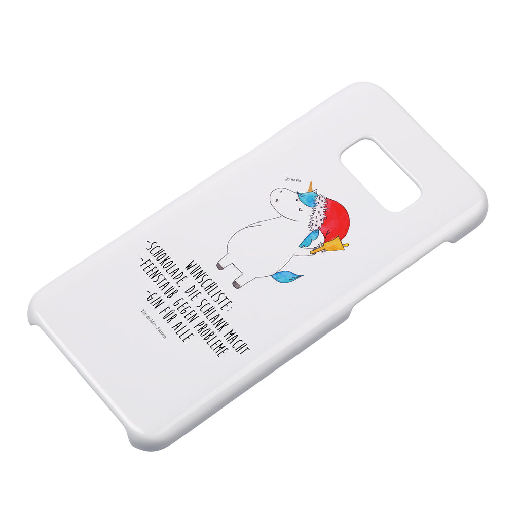 Handyhülle Einhorn Weihnachtsmann Handyhülle, Handycover, Cover, Handy, Hülle, Samsung Galaxy S8 plus, Einhorn, Einhörner, Einhorn Deko, Pegasus, Unicorn, Gin, Schokolade, Schoki, Weihnachten, Weihnachtsmann, Nikolaus, Wunschzettel, Wunschliste, Feenstaub