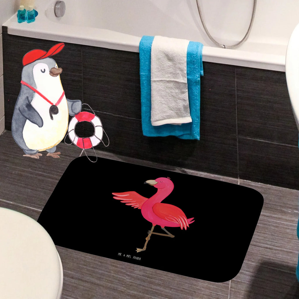 Badvorleger Flamingo Yoga Badematte, Badteppich, Duschvorleger, Badezimmerteppich, Badezimmermatte, Badvorleger, Duschmatte, Duschteppich, Badteppiche, Badgarnitur, Badematten, Teppich Badezimmer, Badezimmermatten, Flamingo, Vogel, Yoga, Namaste, Achtsamkeit, Yoga-Übung, Entspannung, Ärger, Aufregen, Tiefenentspannung