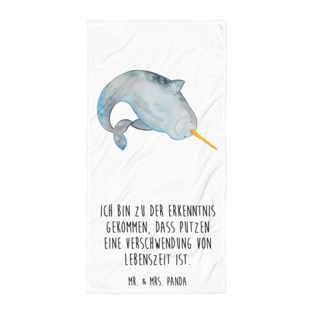 XL bath towel Narwhal Handtuch, Badetuch, Duschtuch, Strandtuch, Saunatuch, Meerestiere, Meer, Urlaub, Narwal, Wal, Putzen, Hausfrau, Junggesellin, aufräumen, Kinderzimmer