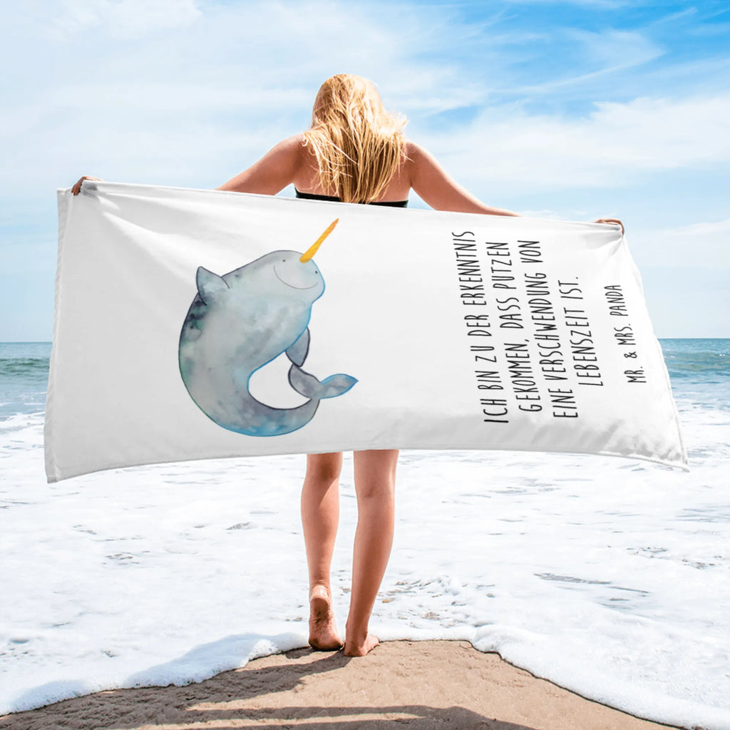 XL bath towel Narwhal Handtuch, Badetuch, Duschtuch, Strandtuch, Saunatuch, Meerestiere, Meer, Urlaub, Narwal, Wal, Putzen, Hausfrau, Junggesellin, aufräumen, Kinderzimmer