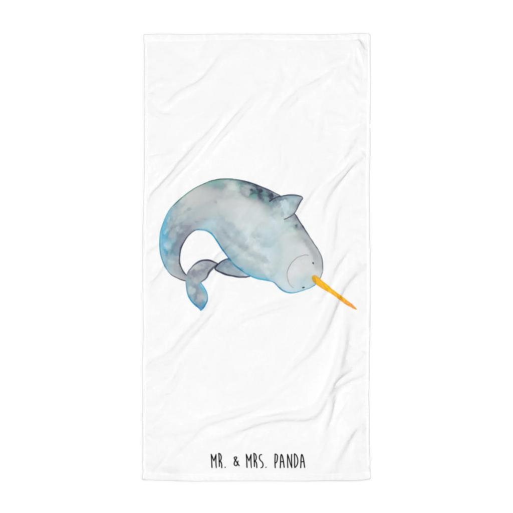 XL bath towel Narwhal Handtuch, Badetuch, Duschtuch, Strandtuch, Saunatuch, Meerestiere, Meer, Urlaub, Narwal, Wal, Putzen, Hausfrau, Junggesellin, aufräumen, Kinderzimmer