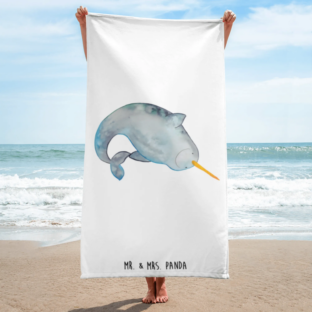 XL bath towel Narwhal Handtuch, Badetuch, Duschtuch, Strandtuch, Saunatuch, Meerestiere, Meer, Urlaub, Narwal, Wal, Putzen, Hausfrau, Junggesellin, aufräumen, Kinderzimmer