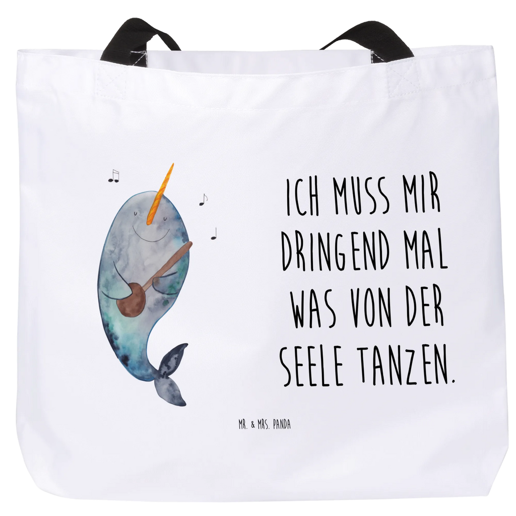 Shopper Narwal Gitarre Beutel, Einkaufstasche, Tasche, Strandtasche, Einkaufsbeutel, Shopper, Schultasche, Freizeittasche, Tragebeutel, Schulbeutel, Alltagstasche, Meerestiere, Meer, Urlaub, Narwal, Wal, Tanzen, Probleme, Problemlösung, Frust, Gespräche, Gitarre