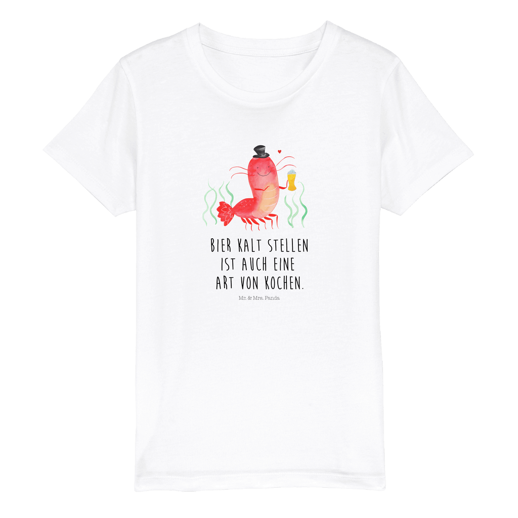 Organic Kinder T-Shirt Hummer mit Weizen Kinder T-Shirt, Kinder T-Shirt Mädchen, Kinder T-Shirt Jungen, Meerestiere, Meer, Urlaub, Garnele, Garnelen, Bier, Kochen, Männerhaushalt, Junggeselle, Junggesellin, Bierliebhaber, Kneipe, Gasthaus, Wirtschaft