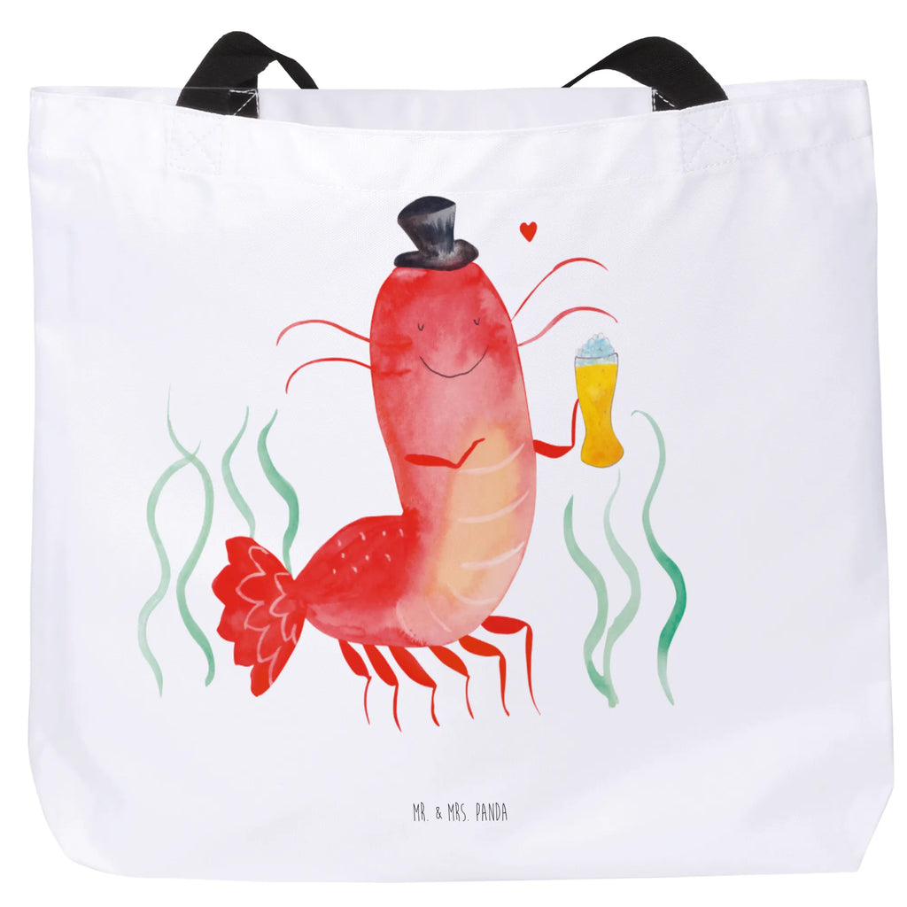 Shopper Hummer mit Weizen Beutel, Einkaufstasche, Tasche, Strandtasche, Einkaufsbeutel, Shopper, Schultasche, Freizeittasche, Tragebeutel, Schulbeutel, Alltagstasche, Meerestiere, Meer, Urlaub, Garnele, Garnelen, Bier, Kochen, Männerhaushalt, Junggeselle, Junggesellin, Bierliebhaber, Kneipe, Gasthaus, Wirtschaft