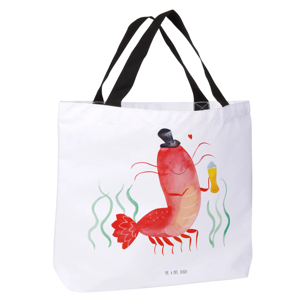 Shopper Hummer mit Weizen Beutel, Einkaufstasche, Tasche, Strandtasche, Einkaufsbeutel, Shopper, Schultasche, Freizeittasche, Tragebeutel, Schulbeutel, Alltagstasche, Meerestiere, Meer, Urlaub, Garnele, Garnelen, Bier, Kochen, Männerhaushalt, Junggeselle, Junggesellin, Bierliebhaber, Kneipe, Gasthaus, Wirtschaft