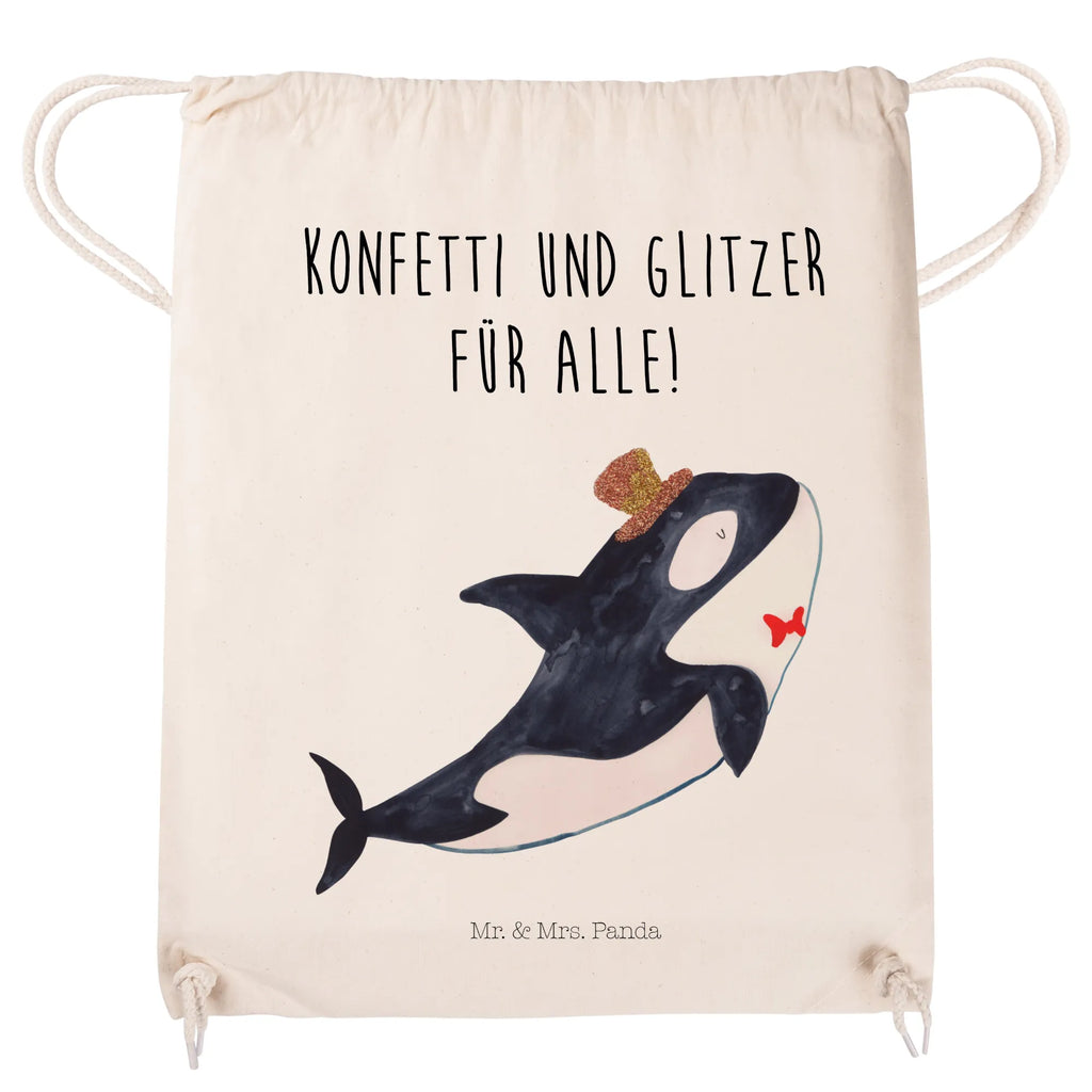 Sportbeutel Orca Zylinder Sportbeutel, Turnbeutel, Beutel, Sporttasche, Tasche, Stoffbeutel, Sportbeutel Kinder, Gymsack, Beutel Rucksack, Kleine Sporttasche, Sportzubehör, Turnbeutel Baumwolle, Meerestiere, Meer, Urlaub, Narwal, Glitter, Konfetti, Glitzer, Geburtstag, Feier, Fete, Fest, Glückwunsch, Orca