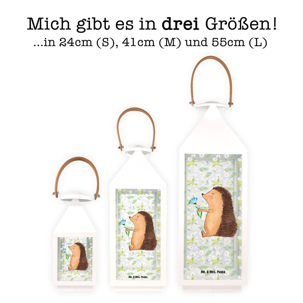 Deko Laterne Igel Blumen Gartenlampe, Gartenleuchte, Gartendekoration, Gartenlicht, Laterne kleine Laternen, XXL Laternen, Laterne groß, Tiermotive, Gute Laune, lustige Sprüche, Tiere, Igel, Gute Besserung, Genesungswünsche, Krankheit, Krankenhaus, krank, Besuch