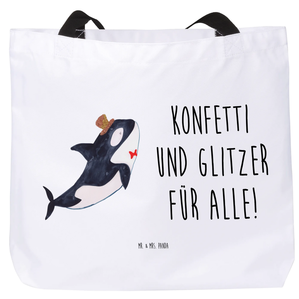 Shopper Orca Zylinder Beutel, Einkaufstasche, Tasche, Strandtasche, Einkaufsbeutel, Shopper, Schultasche, Freizeittasche, Tragebeutel, Schulbeutel, Alltagstasche, Meerestiere, Meer, Urlaub, Narwal, Glitter, Konfetti, Glitzer, Geburtstag, Feier, Fete, Fest, Glückwunsch, Orca