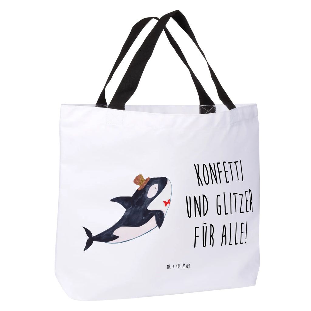 Shopper Orca Zylinder Beutel, Einkaufstasche, Tasche, Strandtasche, Einkaufsbeutel, Shopper, Schultasche, Freizeittasche, Tragebeutel, Schulbeutel, Alltagstasche, Meerestiere, Meer, Urlaub, Narwal, Glitter, Konfetti, Glitzer, Geburtstag, Feier, Fete, Fest, Glückwunsch, Orca