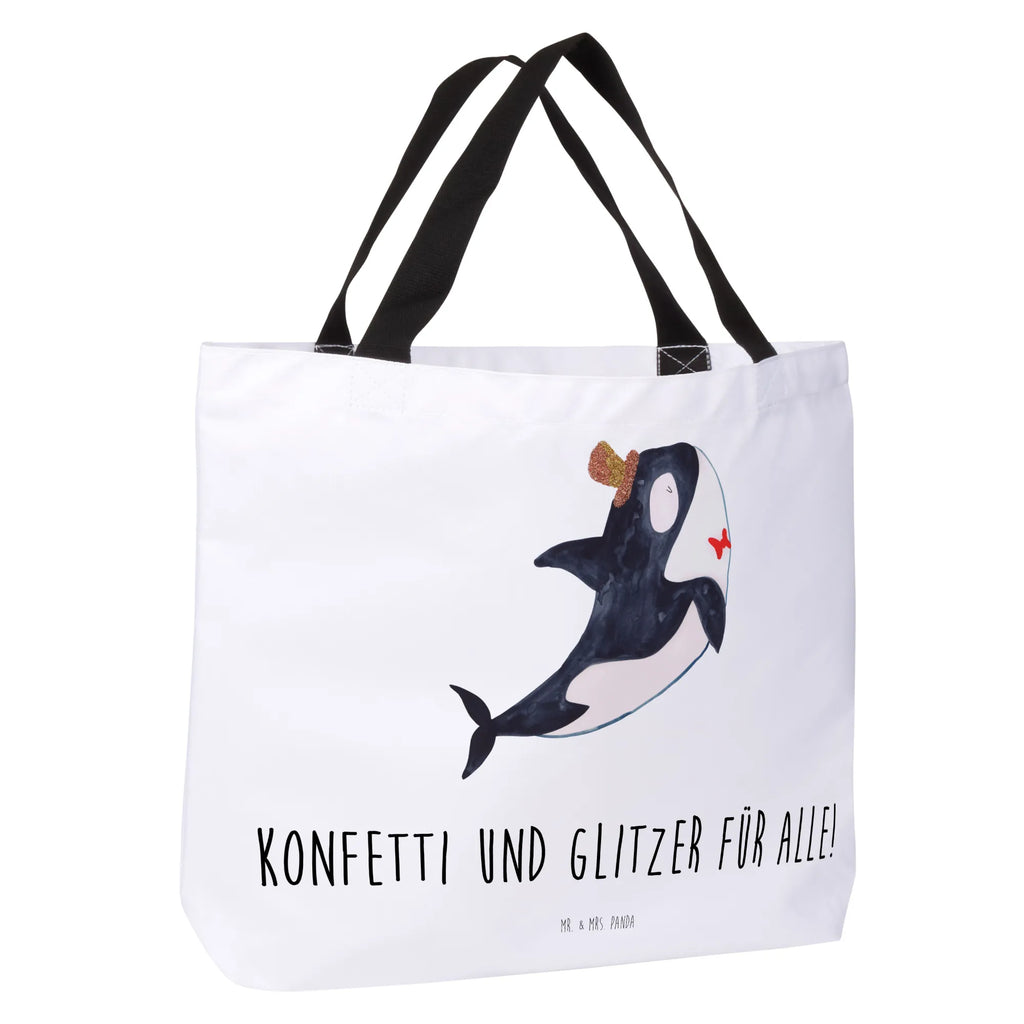 Shopper Orca Zylinder Beutel, Einkaufstasche, Tasche, Strandtasche, Einkaufsbeutel, Shopper, Schultasche, Freizeittasche, Tragebeutel, Schulbeutel, Alltagstasche, Meerestiere, Meer, Urlaub, Narwal, Glitter, Konfetti, Glitzer, Geburtstag, Feier, Fete, Fest, Glückwunsch, Orca