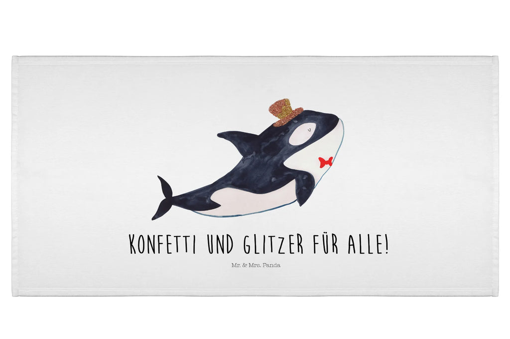 Handtuch Orca Zylinder Handtuch, Badehandtuch, Badezimmer, Handtücher, groß, Kinder, Baby, Meerestiere, Meer, Urlaub, Narwal, Glitter, Konfetti, Glitzer, Geburtstag, Feier, Fete, Fest, Glückwunsch, Orca