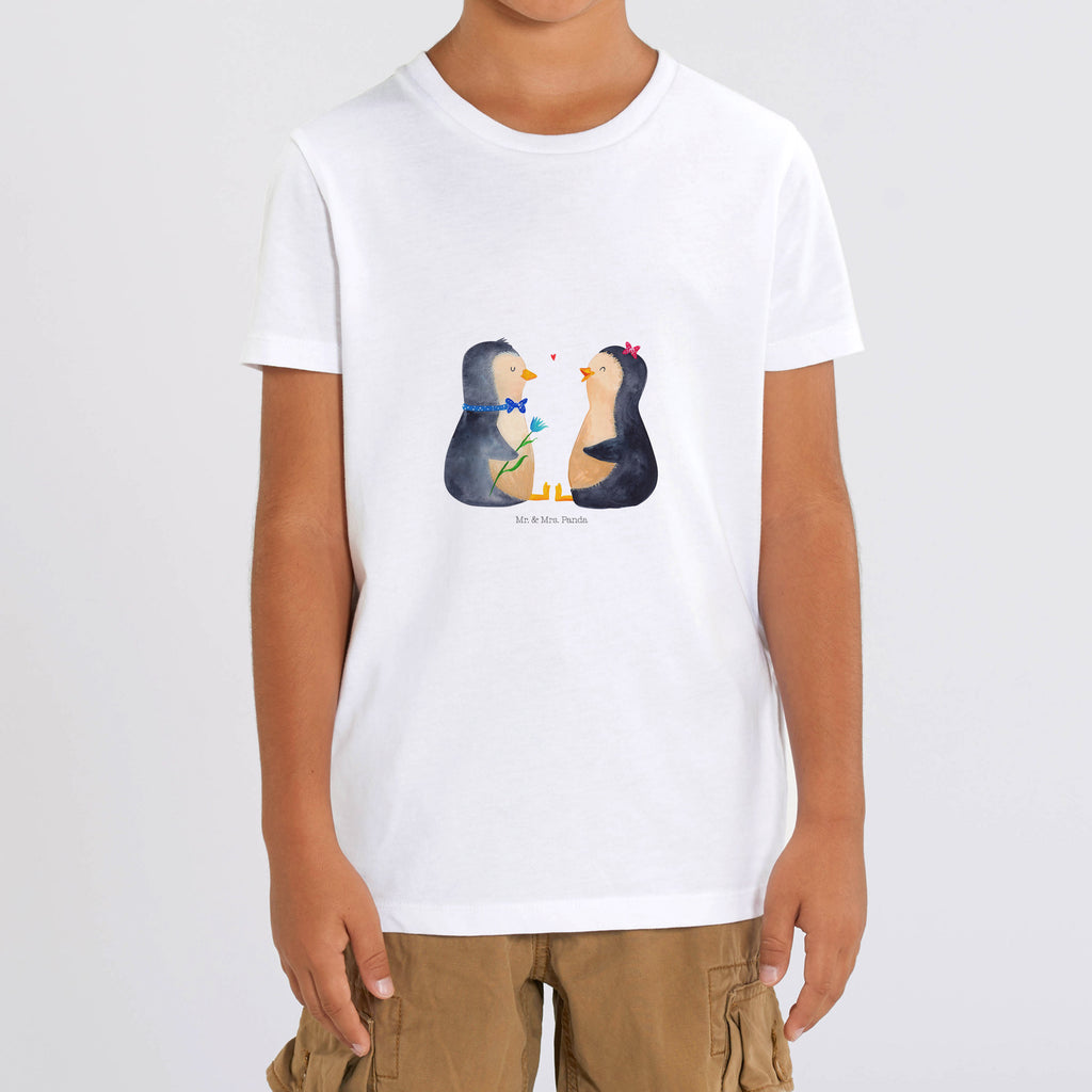 Organic Kinder T-Shirt Pinguin Pärchen Kinder T-Shirt, Kinder T-Shirt Mädchen, Kinder T-Shirt Jungen, Pinguin, Pinguine, Liebe, Liebespaar, Liebesbeweis, Liebesgeschenk, Verlobung, Jahrestag, Hochzeitstag, Hochzeit, Hochzeitsgeschenk, große Liebe, Traumpaar