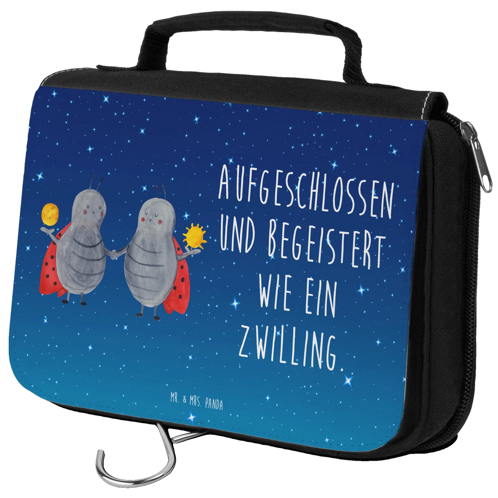 Kulturbeutel Sternzeichen Zwilling Kulturbeutel, Zum Aufhängen, Waschtasche, Kosmetiktasche, Damen, Herren, Aufbewahrungstasche, Schminktasche, Kosmetikbeutel, Organizer, Kulturtasche, Schminkutensil, Tierkreiszeichen, Sternzeichen, Horoskop, Astrologie, Aszendent, Zwillinge, Zwilling Geschenk, Zwilling Sternzeichen, Geburtstag Mai, Geschenk Mai, Geschenk Juni, Marienkäfer, Glückskäfer, Zwillingsbruder, Zwillingsschwester