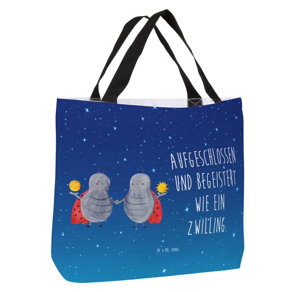 Shopper Sternzeichen Zwilling Beutel, Einkaufstasche, Tasche, Strandtasche, Einkaufsbeutel, Shopper, Schultasche, Freizeittasche, Tragebeutel, Schulbeutel, Alltagstasche, Tierkreiszeichen, Sternzeichen, Horoskop, Astrologie, Aszendent, Zwillinge, Zwilling Geschenk, Zwilling Sternzeichen, Geburtstag Mai, Geschenk Mai, Geschenk Juni, Marienkäfer, Glückskäfer, Zwillingsbruder, Zwillingsschwester