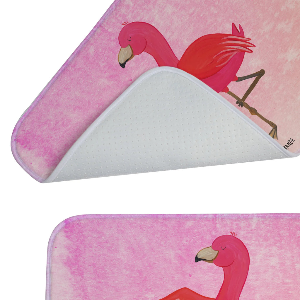 Badvorleger Flamingo Yoga Badematte, Badteppich, Duschvorleger, Badezimmerteppich, Badezimmermatte, Badvorleger, Duschmatte, Duschteppich, Badteppiche, Badgarnitur, Badematten, Teppich Badezimmer, Badezimmermatten, Flamingo, Vogel, Yoga, Namaste, Achtsamkeit, Yoga-Übung, Entspannung, Ärger, Aufregen, Tiefenentspannung