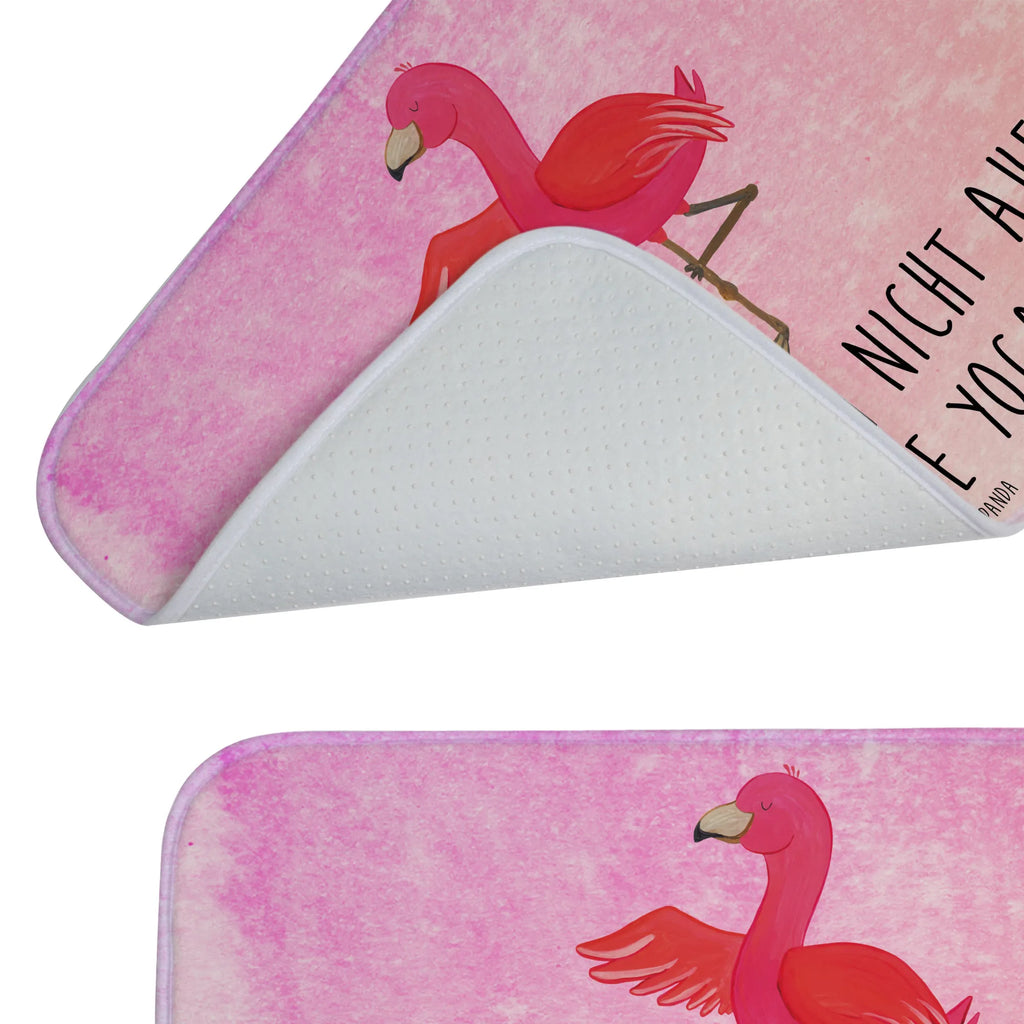 Badvorleger Flamingo Yoga Badematte, Badteppich, Duschvorleger, Badezimmerteppich, Badezimmermatte, Badvorleger, Duschmatte, Duschteppich, Badteppiche, Badgarnitur, Badematten, Teppich Badezimmer, Badezimmermatten, Flamingo, Vogel, Yoga, Namaste, Achtsamkeit, Yoga-Übung, Entspannung, Ärger, Aufregen, Tiefenentspannung