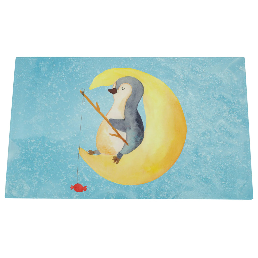 Glasschneidebrett Pinguin Mond Glasschneidebrett, Schneidebrett, Pinguin, Pinguine, Spruch, schlafen, Nachtruhe, Einschlafen, Schlafzimmer, Schlafstörungen, Gästezimmer