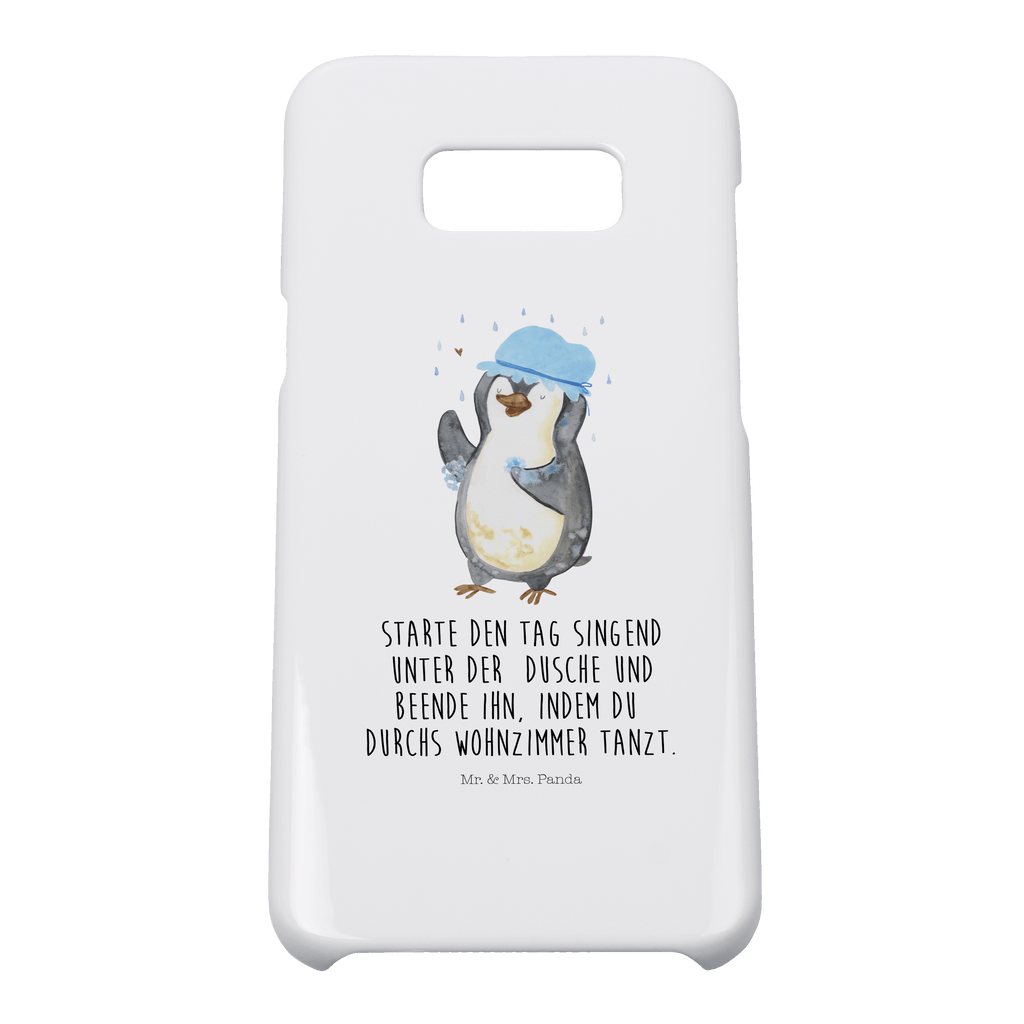 Handyhülle Pinguin Duschen Handyhülle, Handycover, Cover, Handy, Hülle, Iphone 10, Iphone X, Pinguin, Pinguine, Dusche, duschen, Lebensmotto, Motivation, Neustart, Neuanfang, glücklich sein