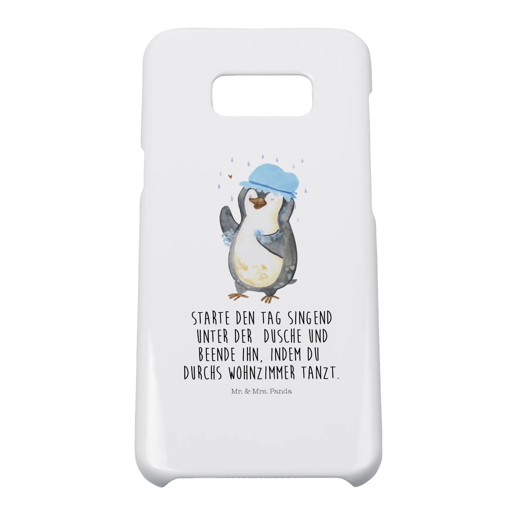 Handyhülle Pinguin Duschen Handyhülle, Handycover, Cover, Handy, Hülle, Iphone 10, Iphone X, Pinguin, Pinguine, Dusche, duschen, Lebensmotto, Motivation, Neustart, Neuanfang, glücklich sein