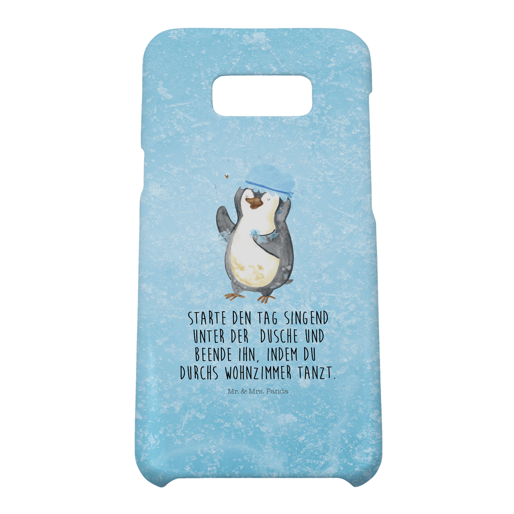 Handyhülle Pinguin Duschen Handyhülle, Handycover, Cover, Handy, Hülle, Iphone 10, Iphone X, Pinguin, Pinguine, Dusche, duschen, Lebensmotto, Motivation, Neustart, Neuanfang, glücklich sein