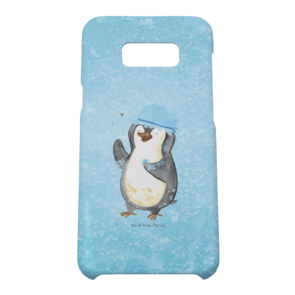 Handyhülle Pinguin Duschen Handyhülle, Handycover, Cover, Handy, Hülle, Iphone 10, Iphone X, Pinguin, Pinguine, Dusche, duschen, Lebensmotto, Motivation, Neustart, Neuanfang, glücklich sein