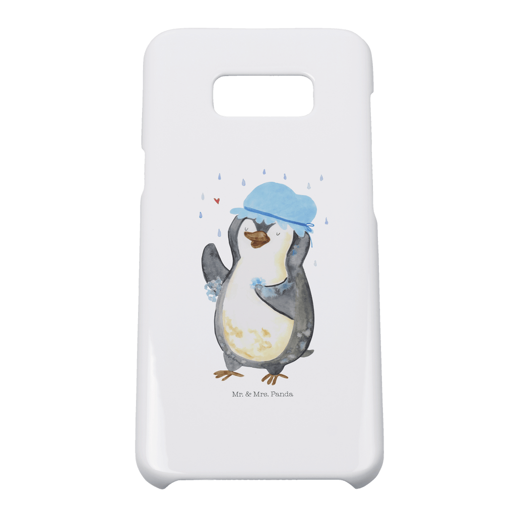 Handyhülle Pinguin Duschen Handyhülle, Handycover, Cover, Handy, Hülle, Iphone 10, Iphone X, Pinguin, Pinguine, Dusche, duschen, Lebensmotto, Motivation, Neustart, Neuanfang, glücklich sein