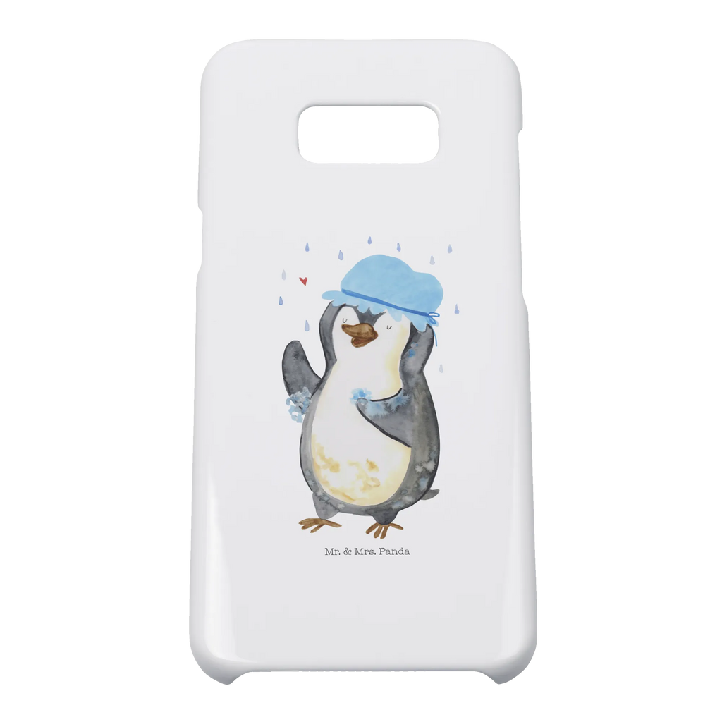 Handyhülle Pinguin Duschen Handyhülle, Handycover, Cover, Handy, Hülle, Iphone 10, Iphone X, Pinguin, Pinguine, Dusche, duschen, Lebensmotto, Motivation, Neustart, Neuanfang, glücklich sein