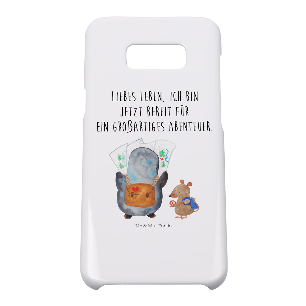 Handyhülle Pinguin & Maus Wanderer Handyhülle, Handycover, Cover, Handy, Hülle, Iphone 10, Iphone X, Pinguin, Pinguine, Abenteurer, Abenteuer, Roadtrip, Ausflug, Wanderlust, wandern