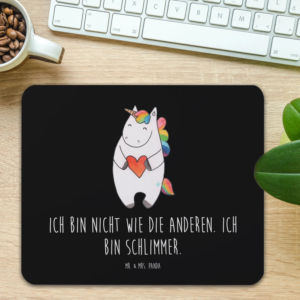 Mauspad Einhorn Herz Mousepad, Computer zubehör, Büroausstattung, PC Zubehör, Arbeitszimmer, Mauspad, Einzigartiges Mauspad, Designer Mauspad, Mausunterlage, Mauspad Büro, Einhorn, Einhörner, Einhorn Deko, Pegasus, Unicorn, Herz, schlimm, böse, witzig, lustig, Freundin, anders, bunt