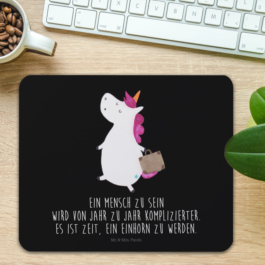 Mauspad Einhorn Koffer Mousepad, Computer zubehör, Büroausstattung, PC Zubehör, Arbeitszimmer, Mauspad, Einzigartiges Mauspad, Designer Mauspad, Mausunterlage, Mauspad Büro, Einhorn, Einhörner, Einhorn Deko, Pegasus, Unicorn, unicorn, Koffer, Verreisen, Reise, Gepäck, Abenteuer, Erwachsen, Kind, albern, Spaß, lustig, witzig