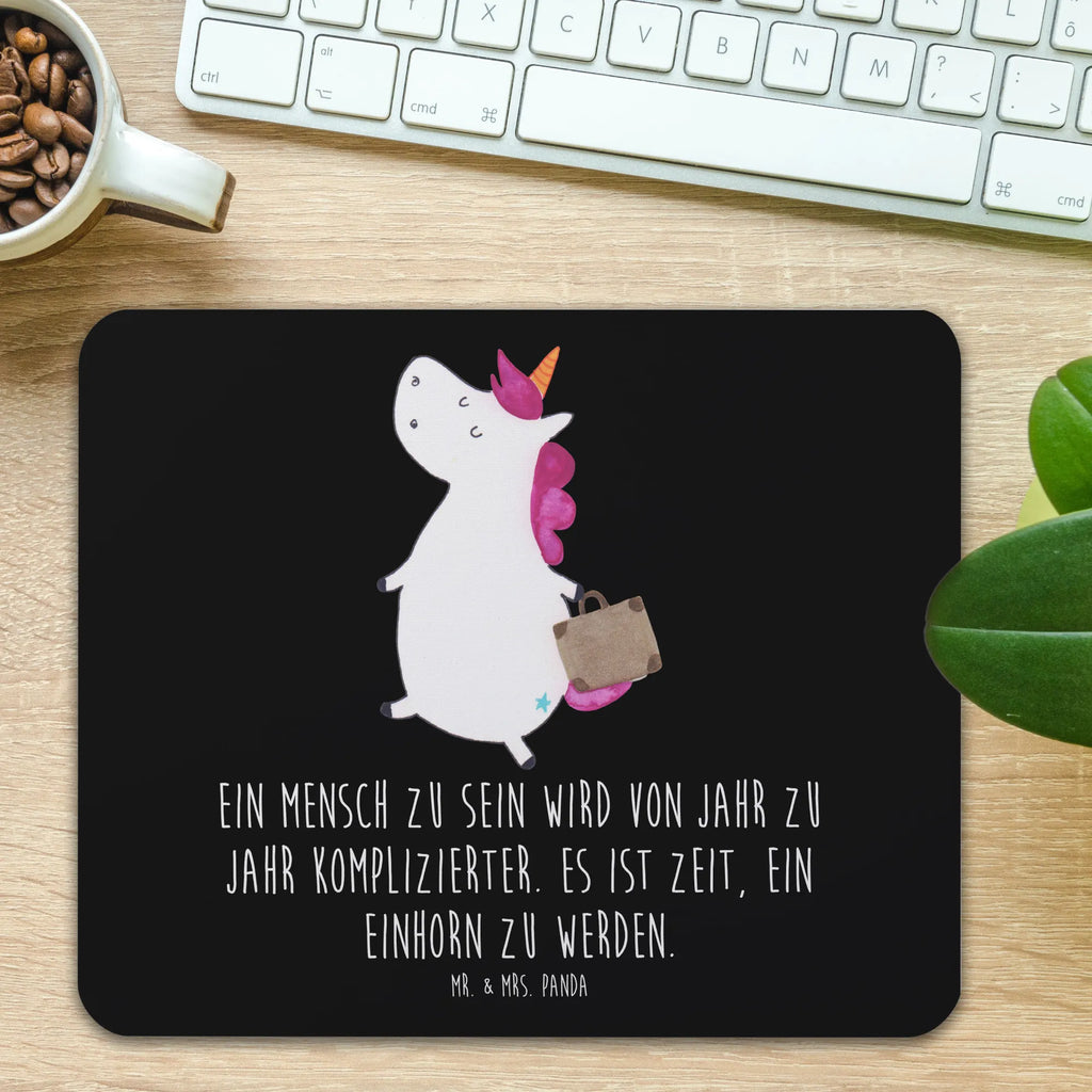 Mauspad Einhorn Koffer Mousepad, Computer zubehör, Büroausstattung, PC Zubehör, Arbeitszimmer, Mauspad, Einzigartiges Mauspad, Designer Mauspad, Mausunterlage, Mauspad Büro, Einhorn, Einhörner, Einhorn Deko, Pegasus, Unicorn, unicorn, Koffer, Verreisen, Reise, Gepäck, Abenteuer, Erwachsen, Kind, albern, Spaß, lustig, witzig