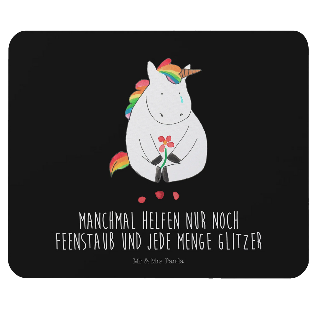 Mauspad Einhorn Traurig Mousepad, Computer zubehör, Büroausstattung, PC Zubehör, Arbeitszimmer, Mauspad, Einzigartiges Mauspad, Designer Mauspad, Mausunterlage, Mauspad Büro, Einhorn, Einhörner, Einhorn Deko, Pegasus, Unicorn, Glitzer, Trösten. Freundschaft, Freunde, Liebe, Trauer, Grußkarte, Blume