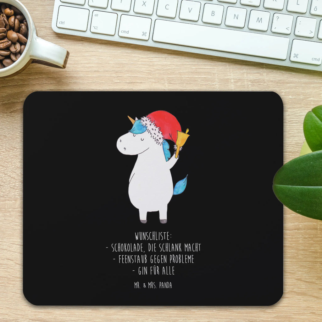 Mauspad Einhorn Weihnachtsmann Mousepad, Computer zubehör, Büroausstattung, PC Zubehör, Arbeitszimmer, Mauspad, Einzigartiges Mauspad, Designer Mauspad, Mausunterlage, Mauspad Büro, Einhorn, Einhörner, Einhorn Deko, Pegasus, Unicorn, Gin, Schokolade, Schoki, Weihnachten, Weihnachtsmann, Nikolaus, Wunschzettel, Wunschliste, Feenstaub