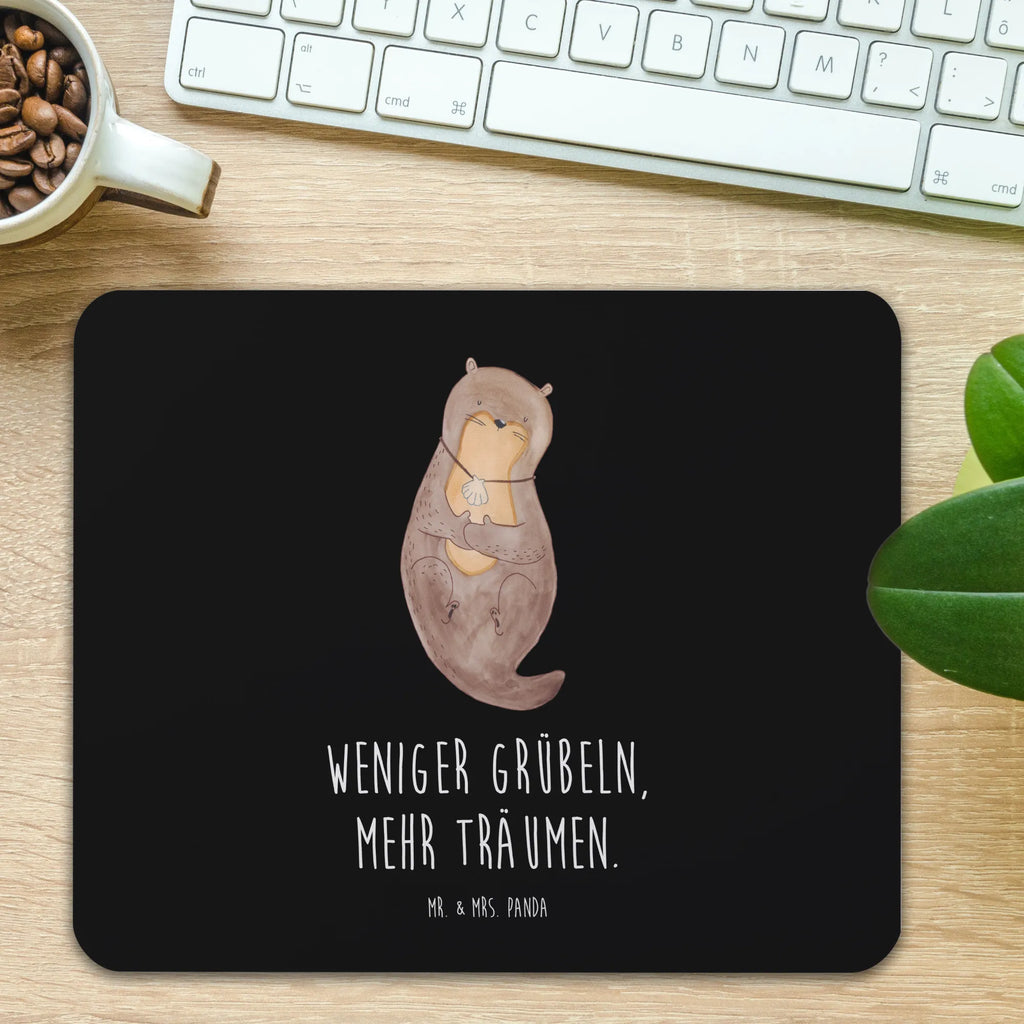 Mauspad Otter mit Muschelmedaillon Mousepad, Computer zubehör, Büroausstattung, PC Zubehör, Arbeitszimmer, Mauspad, Einzigartiges Mauspad, Designer Mauspad, Mausunterlage, Mauspad Büro, Otter, Fischotter, Seeotter, Otterliebe, grübeln, träumen, Motivation, Tagträumen, Büro