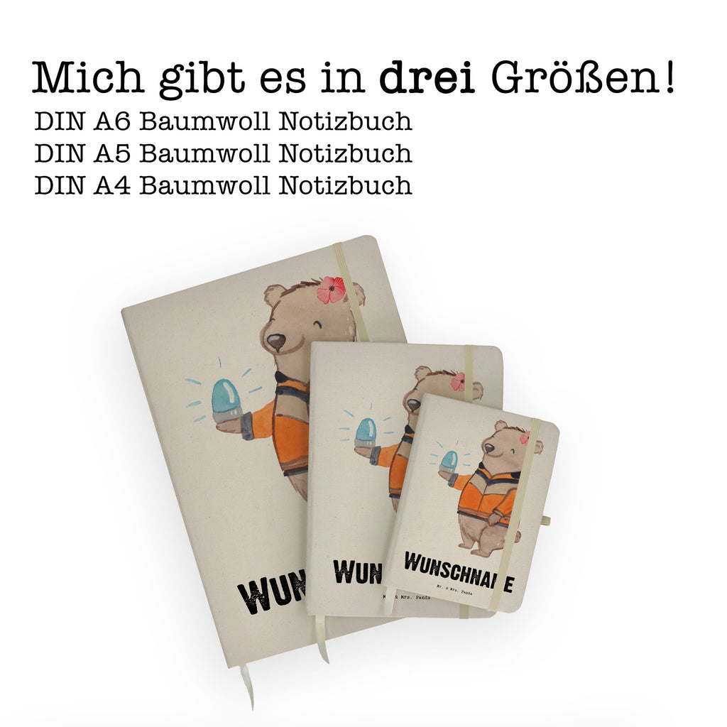 DIN A4 Personalisiertes Notizbuch Rettungswagenfahrerin mit Herz Personalisiertes Notizbuch, Notizbuch mit Namen, Notizbuch bedrucken, Personalisierung, Namensbuch, Namen, Beruf, Ausbildung, Jubiläum, Abschied, Rente, Kollege, Kollegin, Geschenk, Schenken, Arbeitskollege, Mitarbeiter, Firma, Danke, Dankeschön