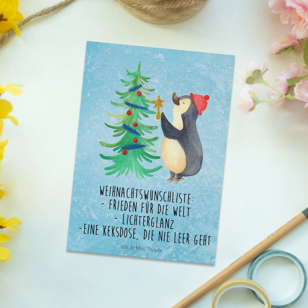 Postkarte Pinguin Weihnachtsbaum Postkarte, Karte, Geschenkkarte, Grußkarte, Einladung, Ansichtskarte, Geburtstagskarte, Einladungskarte, Dankeskarte, Ansichtskarten, Einladung Geburtstag, Einladungskarten Geburtstag, Winter, Weihnachten, Weihnachtsdeko, Nikolaus, Advent, Heiligabend, Wintermotiv, Pinguin