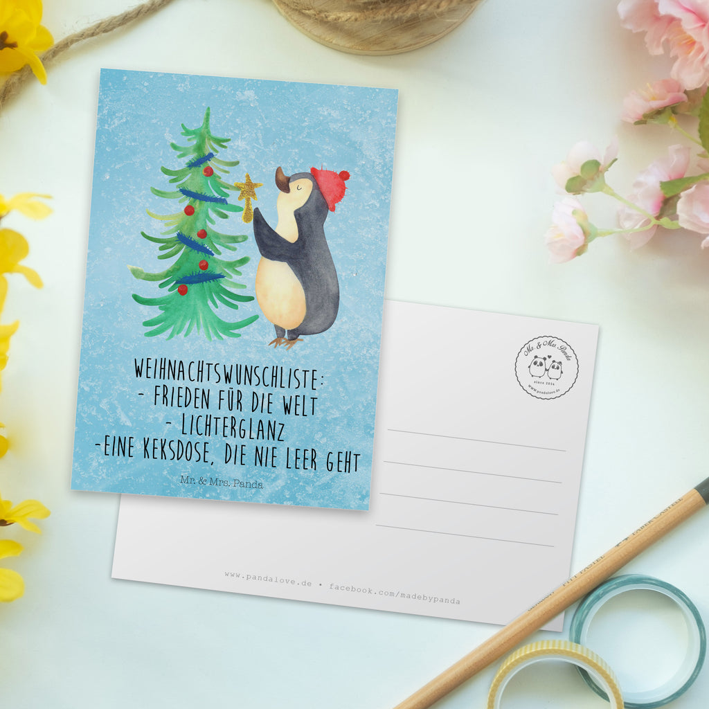 Postkarte Pinguin Weihnachtsbaum Postkarte, Karte, Geschenkkarte, Grußkarte, Einladung, Ansichtskarte, Geburtstagskarte, Einladungskarte, Dankeskarte, Ansichtskarten, Einladung Geburtstag, Einladungskarten Geburtstag, Winter, Weihnachten, Weihnachtsdeko, Nikolaus, Advent, Heiligabend, Wintermotiv, Pinguin