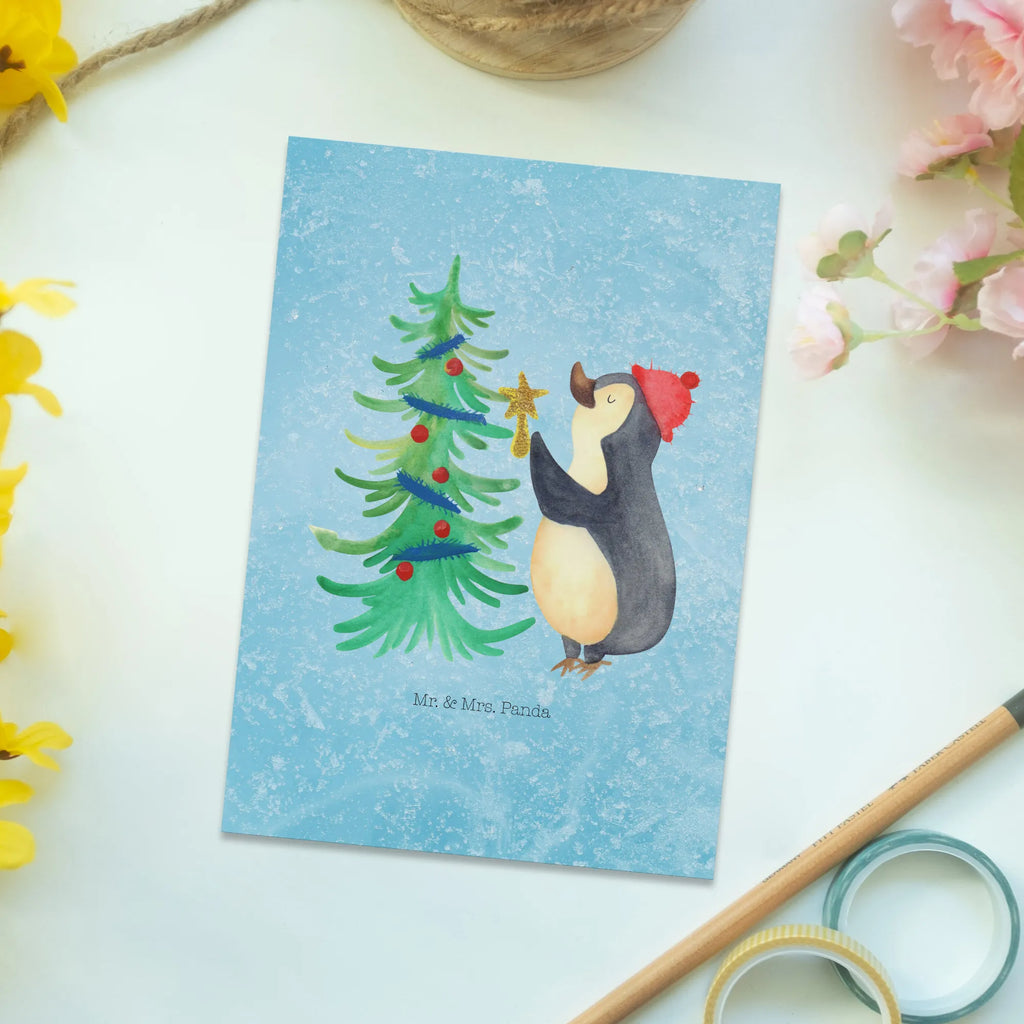 Postkarte Pinguin Weihnachtsbaum Postkarte, Karte, Geschenkkarte, Grußkarte, Einladung, Ansichtskarte, Geburtstagskarte, Einladungskarte, Dankeskarte, Ansichtskarten, Einladung Geburtstag, Einladungskarten Geburtstag, Winter, Weihnachten, Weihnachtsdeko, Nikolaus, Advent, Heiligabend, Wintermotiv, Pinguin