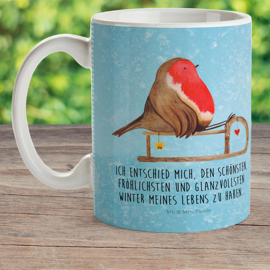 Kindertasse Rotkehlchen Schlitten Kindertasse, Kinder Tasse, Kunststoff Tasse, Kindergarten Tasse, Trinkbecher, Camping Becher, Kaffeetasse, Kunststoffbecher, Kindergartenbecher, Outdoorgeschirr, Kunststoffgeschirr, Reisebecher, Reisetasse, Kinderbecher, Bruchfeste Tasse, Bruchsichere Tasse, Plastik Tasse, Plastiktasse, Winter, Weihnachten, Weihnachtsdeko, Nikolaus, Advent, Heiligabend, Wintermotiv, Schlitten, Vogel