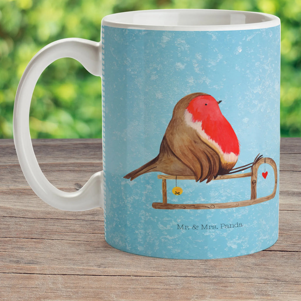 Kindertasse Rotkehlchen Schlitten Kindertasse, Kinder Tasse, Kunststoff Tasse, Kindergarten Tasse, Trinkbecher, Camping Becher, Kaffeetasse, Kunststoffbecher, Kindergartenbecher, Outdoorgeschirr, Kunststoffgeschirr, Reisebecher, Reisetasse, Kinderbecher, Bruchfeste Tasse, Bruchsichere Tasse, Plastik Tasse, Plastiktasse, Winter, Weihnachten, Weihnachtsdeko, Nikolaus, Advent, Heiligabend, Wintermotiv, Schlitten, Vogel