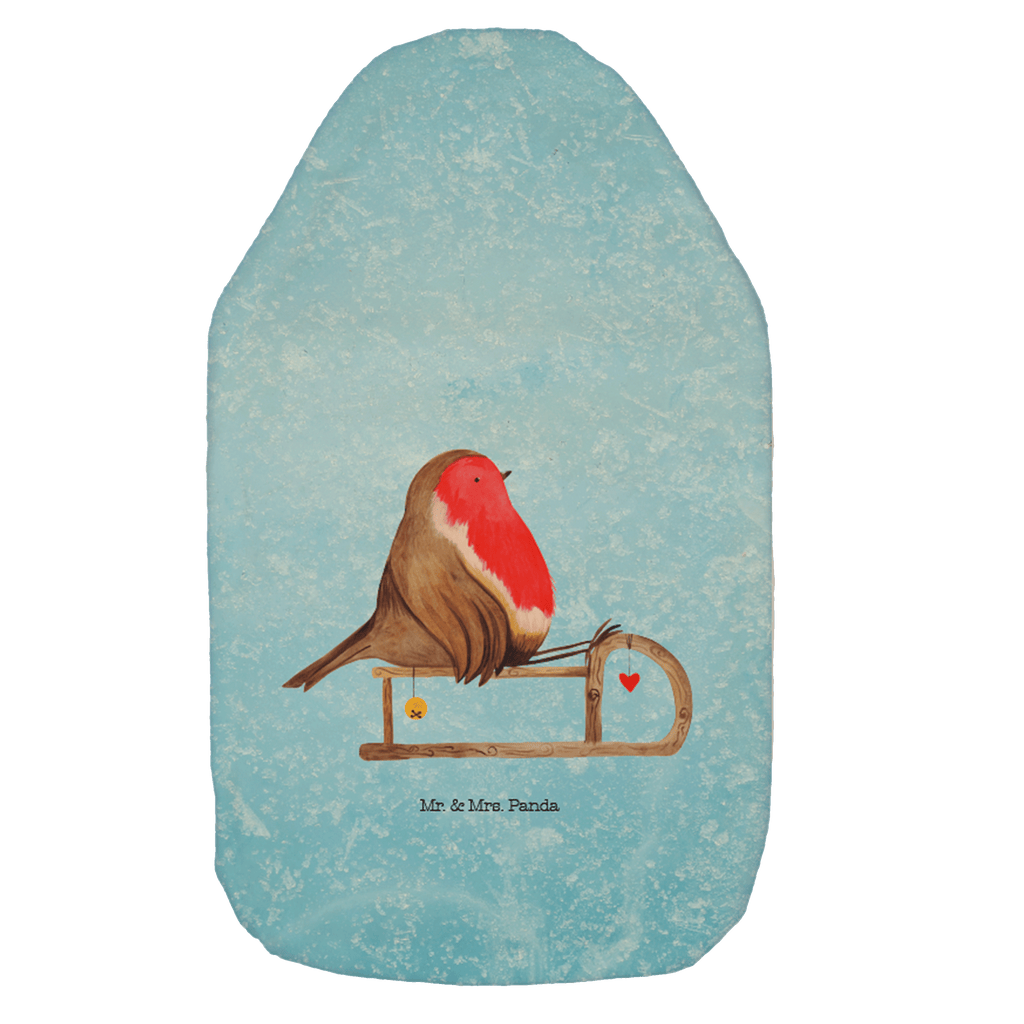 Wärmflasche Rotkehlchen Schlitten Wärmekissen, Kinderwärmflasche, Körnerkissen, Wärmflaschenbezug, Wärmflasche mit Bezug, Wärmflasche, Bettflasche, Kleine Wärmflasche, Winter, Weihnachten, Weihnachtsdeko, Nikolaus, Advent, Heiligabend, Wintermotiv, Schlitten, Vogel