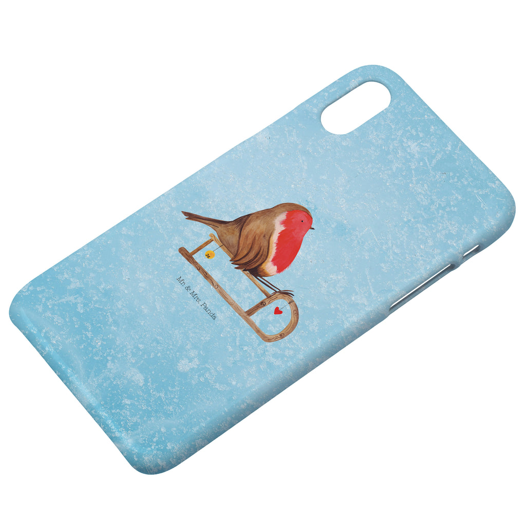 Handyhülle Rotkehlchen Schlitten Handyhülle, Handycover, Cover, Handy, Hülle, Iphone 10, Iphone X, Winter, Weihnachten, Weihnachtsdeko, Nikolaus, Advent, Heiligabend, Wintermotiv, Schlitten, Vogel