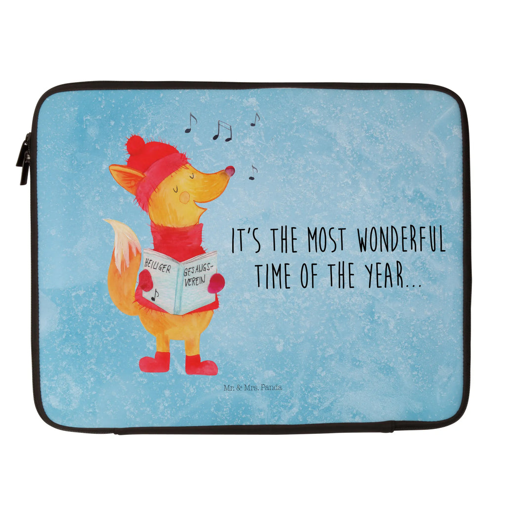 Notebook Tasche Fuchs Sänger Notebook Tasche, Laptop, Computertasche, Tasche, Notebook-Tasche, Notebook-Reisehülle, Notebook Schutz, Winter, Weihnachten, Weihnachtsdeko, Nikolaus, Advent, Heiligabend, Wintermotiv, Fuchs, Füchse, Sänger, Geschenk Sänger, Singen, Weihnachtslieder