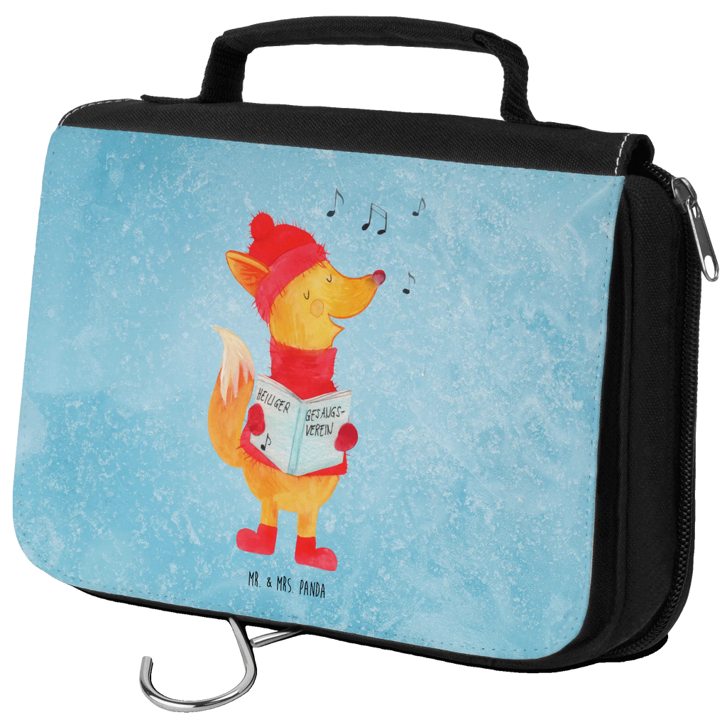 Kulturbeutel Fuchs Sänger Kulturbeutel, Zum Aufhängen, Waschtasche, Kosmetiktasche, Damen, Herren, Aufbewahrungstasche, Schminktasche, Kosmetikbeutel, Organizer, Kulturtasche, Schminkutensil, Winter, Weihnachten, Weihnachtsdeko, Nikolaus, Advent, Heiligabend, Wintermotiv, Fuchs, Füchse, Sänger, Geschenk Sänger, Singen, Weihnachtslieder