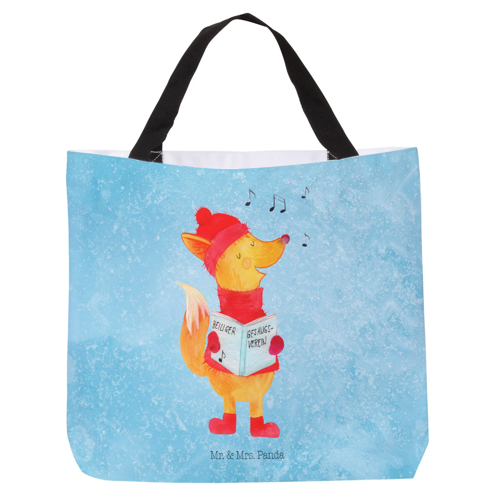 Shopper Fuchs Sänger Beutel, Einkaufstasche, Tasche, Strandtasche, Einkaufsbeutel, Shopper, Schultasche, Freizeittasche, Tragebeutel, Schulbeutel, Alltagstasche, Winter, Weihnachten, Weihnachtsdeko, Nikolaus, Advent, Heiligabend, Wintermotiv, Fuchs, Füchse, Sänger, Geschenk Sänger, Singen, Weihnachtslieder