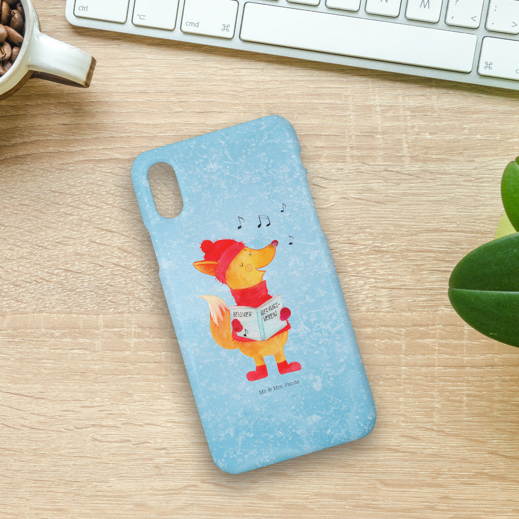 Handyhülle Fuchs Sänger Handyhülle, Handycover, Cover, Handy, Hülle, Iphone 10, Iphone X, Winter, Weihnachten, Weihnachtsdeko, Nikolaus, Advent, Heiligabend, Wintermotiv, Fuchs, Füchse, Sänger, Geschenk Sänger, Singen, Weihnachtslieder