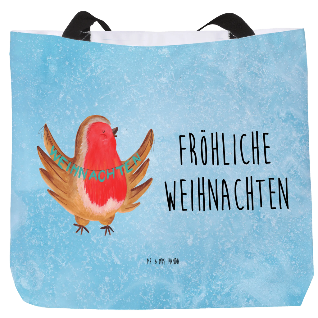 Shopper Rotkehlchen Weihnachten Beutel, Einkaufstasche, Tasche, Strandtasche, Einkaufsbeutel, Shopper, Schultasche, Freizeittasche, Tragebeutel, Schulbeutel, Alltagstasche, Winter, Weihnachten, Weihnachtsdeko, Nikolaus, Advent, Heiligabend, Wintermotiv, Frohe Weihnachten, Weihnachtsmotiv, Weihnachtsgruß, Vogel, xmas